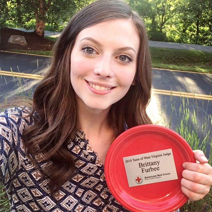 Brittany Furbee serving as a judge at the 2018 Taste of West Virginia