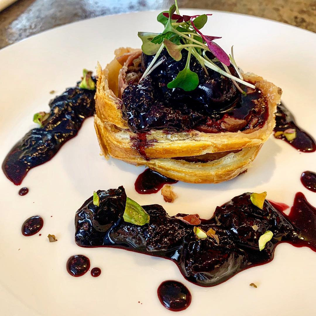 Venison Wellington with Cherry Merlot Sauce